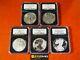 2011 P Reverse Proof Silver Eagle Ngc Pf69 Ms69 25th Anniversary Set 5 Coin Set