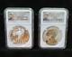 2013 W West Point Silver Eagle Enhanced & Reverse Proof set NGC SP69 PF69
