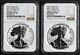 2021-W, 2021-S NGC PF70 Reverse Proof American Silver Eagle T1 & T2 OGP